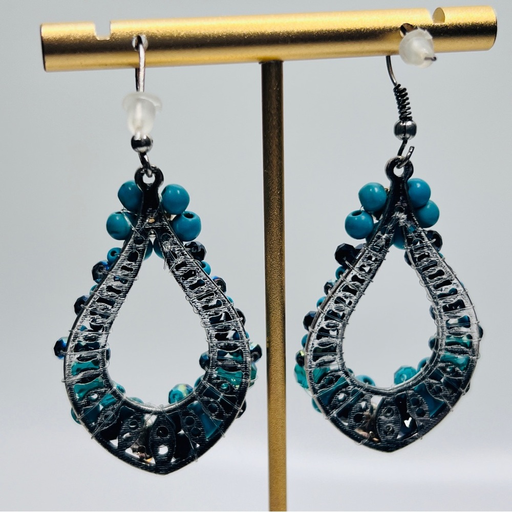 Turquoise Earrings Dangle Angle - image 4